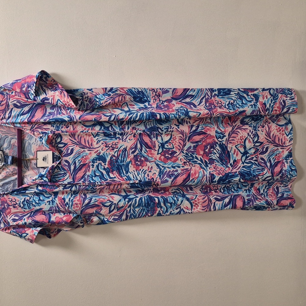 Women’s Pink & Blue Floral Midi Dress